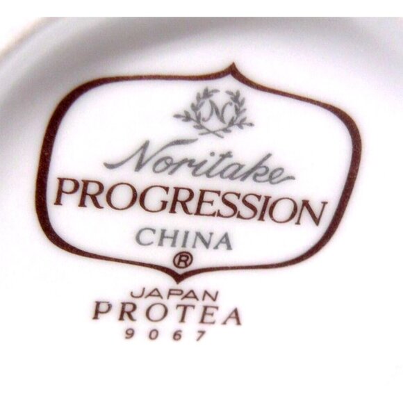 Rare Discontinued Noritake Progression China Protea 9067 Salt Pepper Shakers MCM - Picture 5 of 6